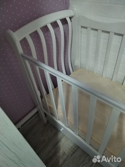 Детская кроватка с маятником и ящиком luiza 3