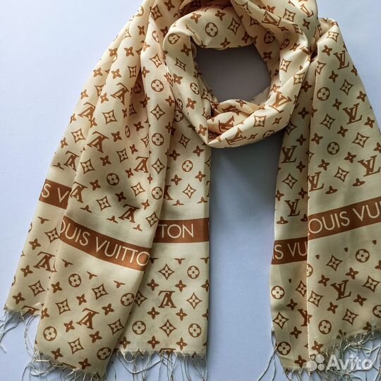 Шарф палантин атласный Louis Vuitton
