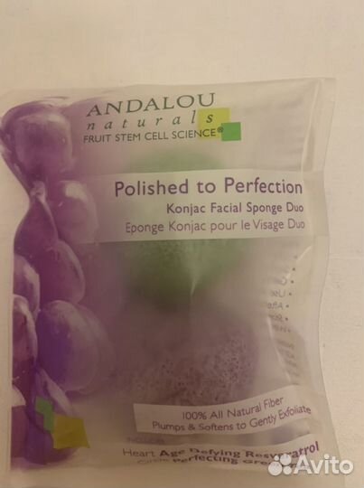 Новые спонжи конняку в упаковке 2 шт