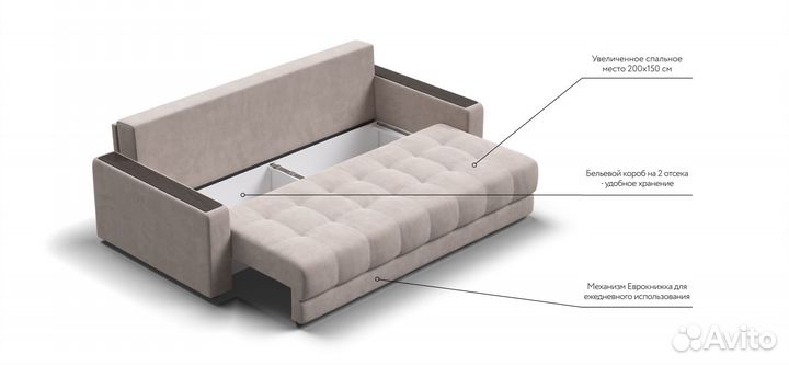 Прямой диван