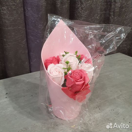 Букет из мыльных роз, 7 штук