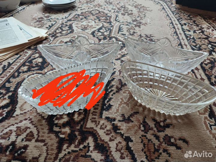 Салатники СССР хрусталь и стекло