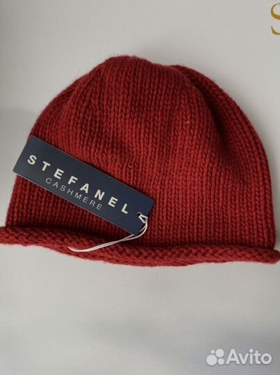 Новая кашемировая шапка stefanel, с этикеткой