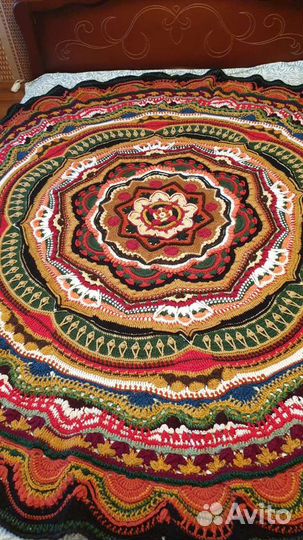 Плед мандала ручной работы Ковёр