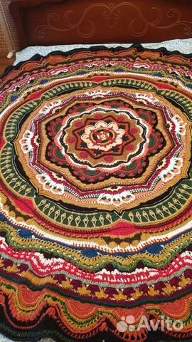 Плед мандала ручной работы Ковёр