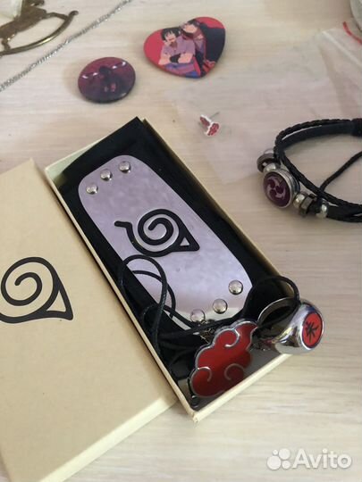 Набор наруто с повязкой, бижутерия, пенал