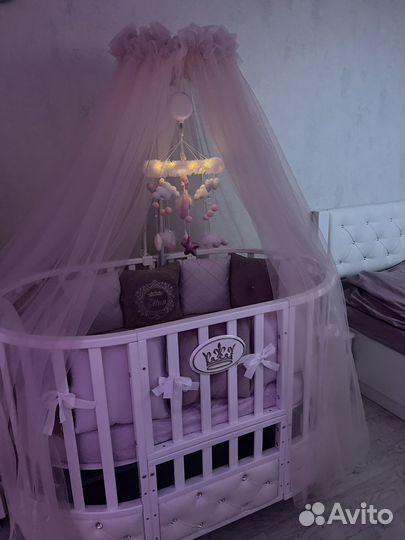 Балдахин в кроватку с держателем