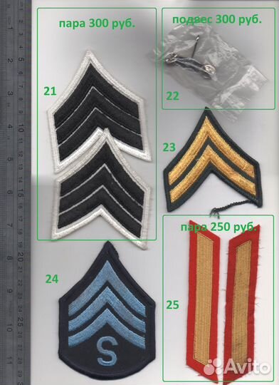 Патчи, ранги, нашивки, шевроны US Army