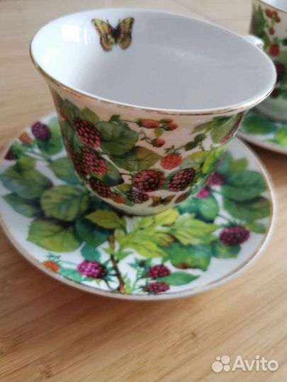 Чайный набор фарфор (2 чашки и 2 блюдца)