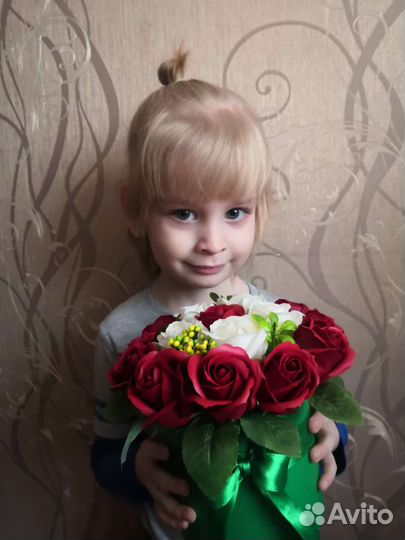 Букеты из мыльных роз