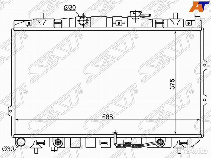 Радиатор охлаждения Киа Церато 1.6/2.0 04-09