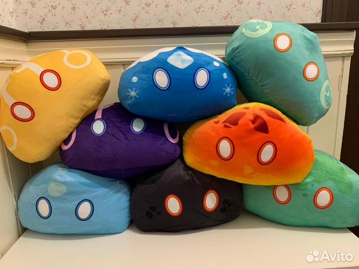 Слайм Геншин подушка 30 см актуально до 15.07