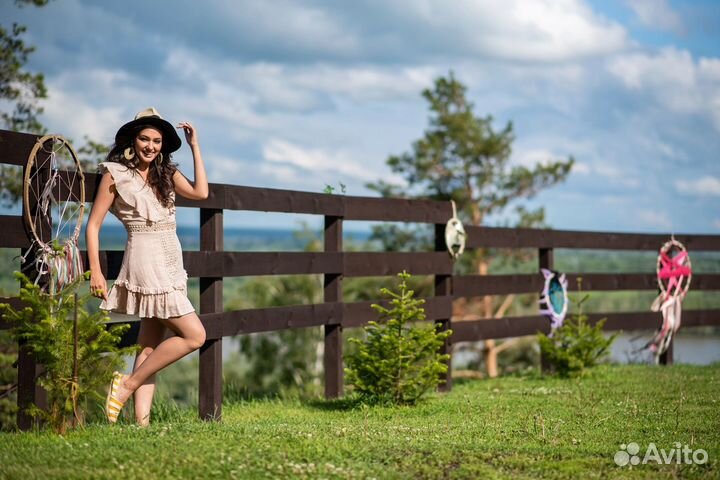 Шляпа женская соломенная