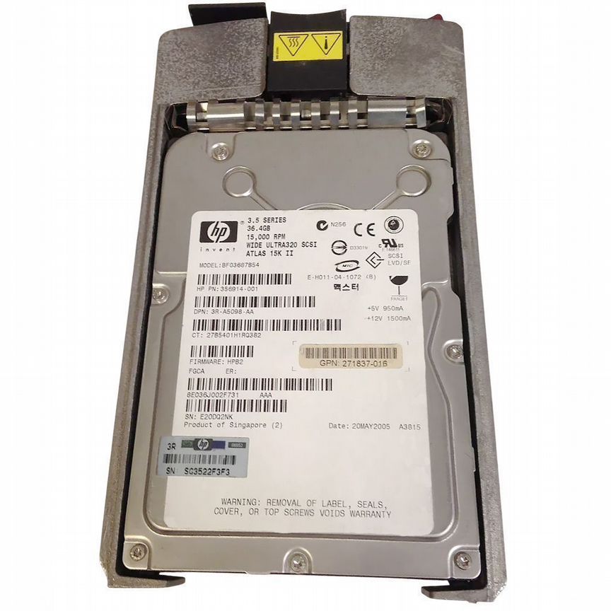 [356914-001] Жесткий Диск Hp Bf03687b54 36,4gb U320scsi 3.5" 356914-001