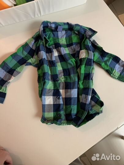 Рубашка детская в клетку разный размер