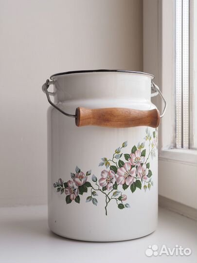 Бидон эмалированный СССР 3л с крышкой