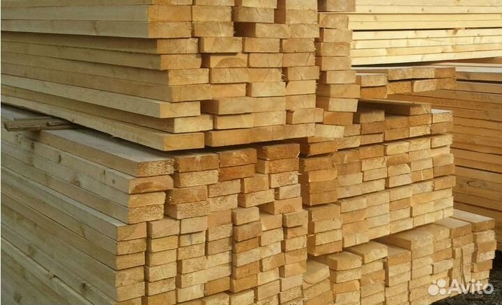Доска обрезная 40x150x6000 сорт 1, сосна, п/л ту