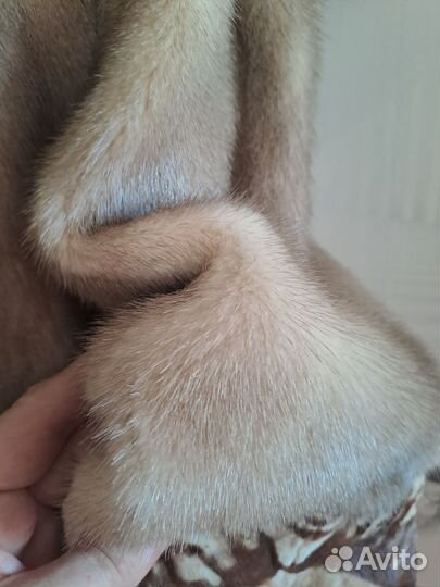 Шуба норковая,комбинированная 46-48 р