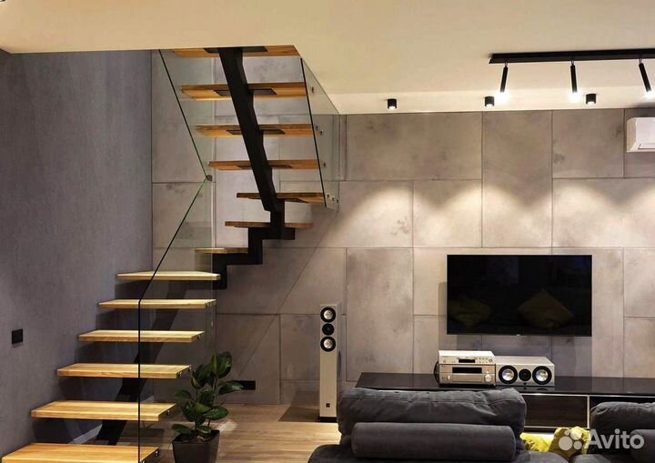 Стеклянные перила для лестниц