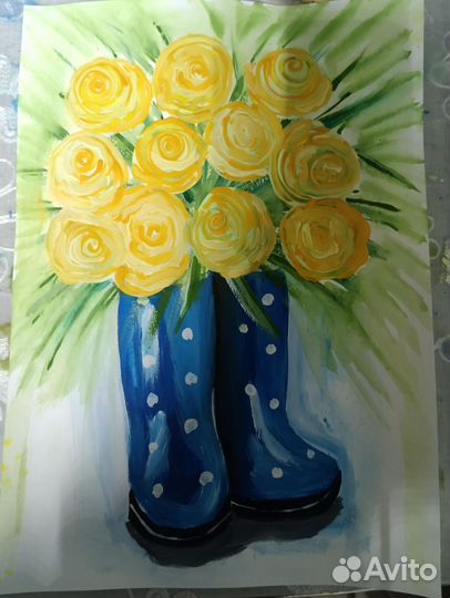 Рисунок в школу в сад, на день Весны