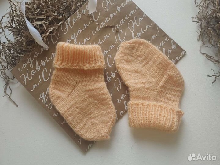 Вязаные носки для детей от 6 месяцев