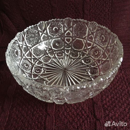 Салатник хрустальный 26 см СССР