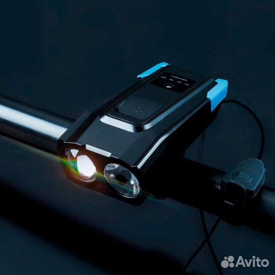 Фонарь передний сенсор SMART на аккум Син