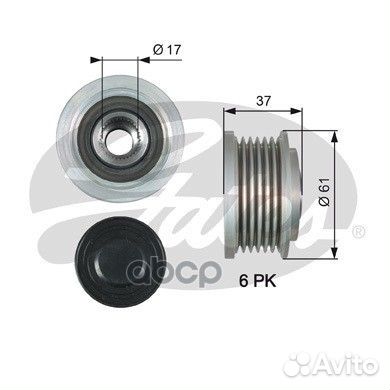 Муфта генератора обгонная OAP7164 Gates