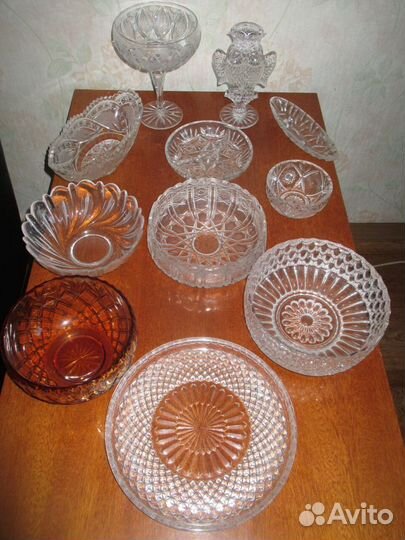 Вазы хрустальные СССР, Россия, Чехословакия