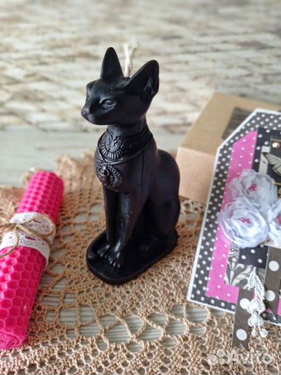 Свечи из вощины, открытка ручной работы