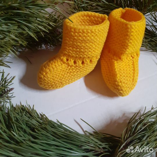 Пинетки вязаные детские носки