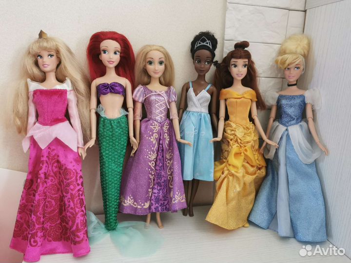 Аврора,Тиана,Ариэль,Бель,Золушка,Рапунцель Дисней