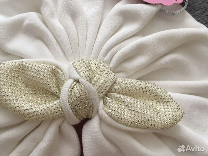 Шапка для девочки чалма 1-2 год