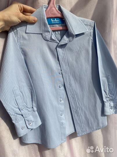 Рубашка классика, нежно-голубая, 98-52 размер