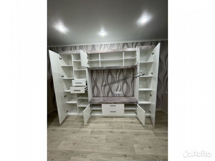 Гостиная модульная (2,7м) белый+рокпорт (сонома)