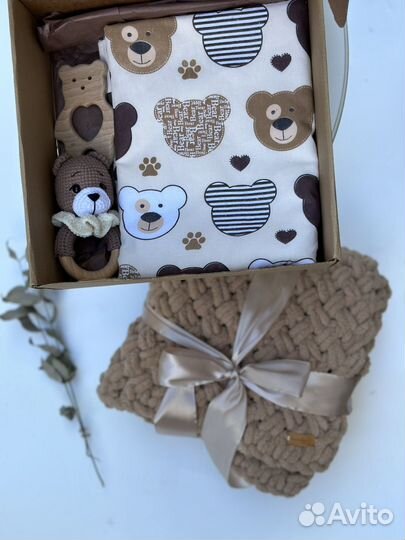 Пинетки погремушка бокс набор для новорожденного