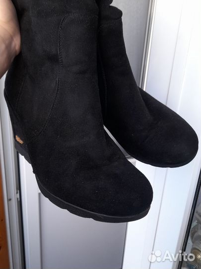 Сапоги женские замшевые