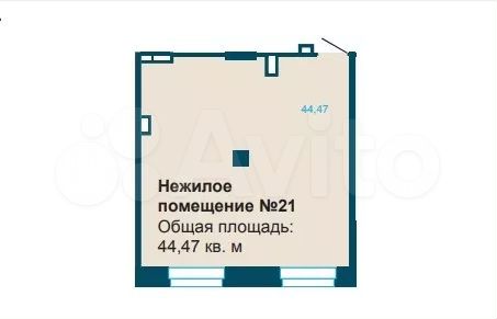 Свободного назначения, 44.47 м²