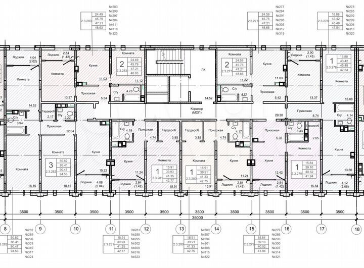 1-к. квартира, 42 м², 5/9 эт.
