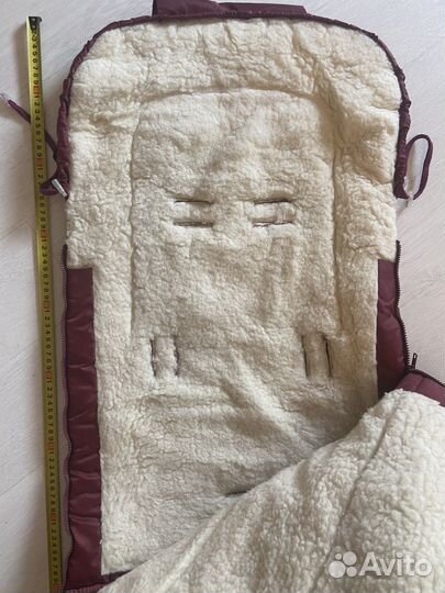 Меховой конверт в коляску овчина