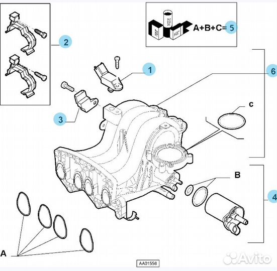 Впуск 1.4 Fiat Grande Punto Doblo Albea Linea