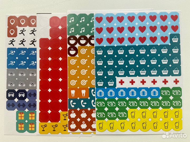 352 наклейки и календарь в подарок