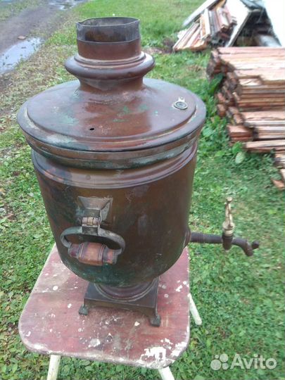 Самовар на дровах медный
