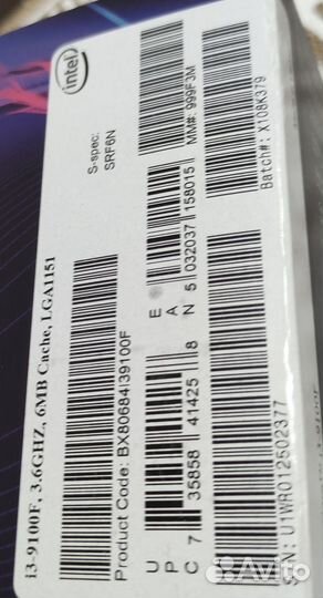 Процессор intel core i3 9100f box
