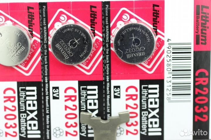 Maxell 2032 Батарейка. Элемент питания. Литиевый