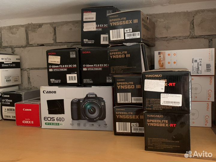 Коробки, оригинальные упаковки от фототехники