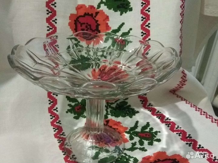 Ваза для фруктов на ножке СССР