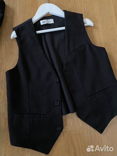 H&M Черный костюм двойка для мальчика 134-140