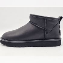 Ugg Mens Classic Ultra Mini Leather Black