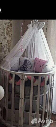 Бортики в кроватку+косичка